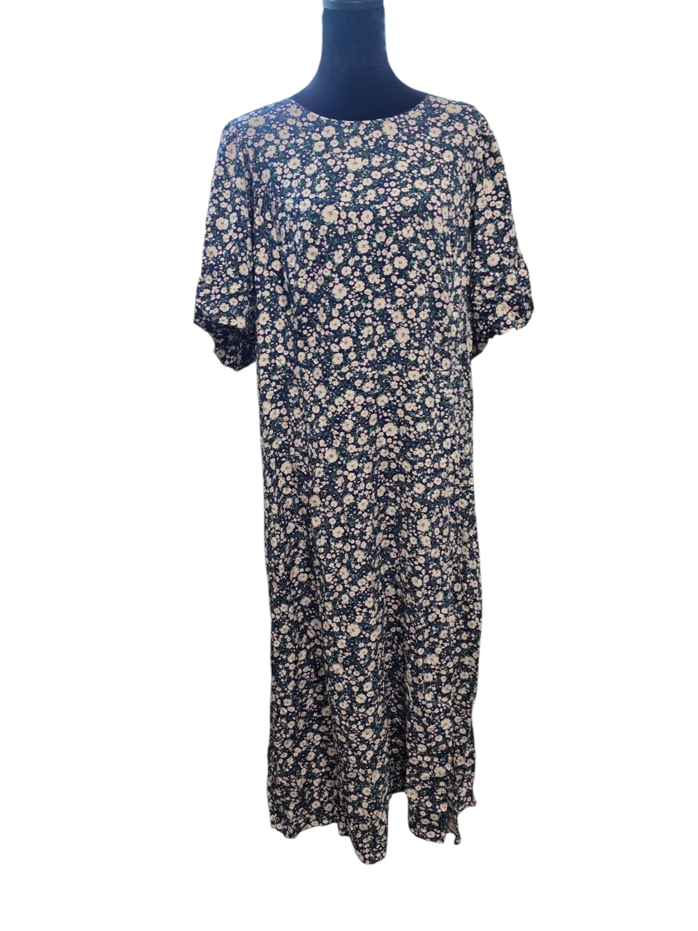 Old Navy Navy Blue Floral Midi Dress
